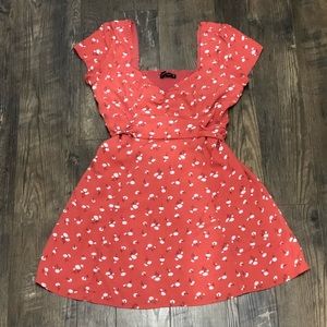Women’s Medium Abercrombie Floral Salmon Dress